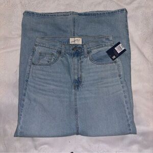 Universal Thread Light Blue Denim Midi Skirt